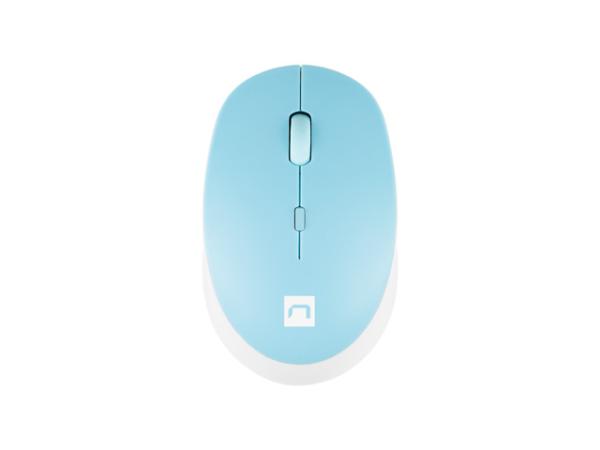 Natec optická myš HARRIER 2/ 1600 DPI/ Kancelářská/ Optická/ Bezdrátová Bluetooth/ Světle modrá