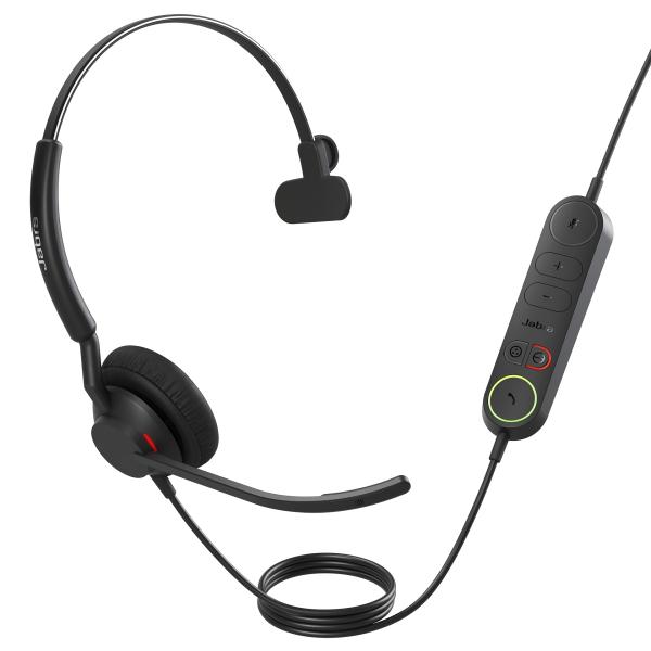 Jabra Engage 40 (Inline Link)/ Mono/ ANC/ USB/ Drôt/ Čierna