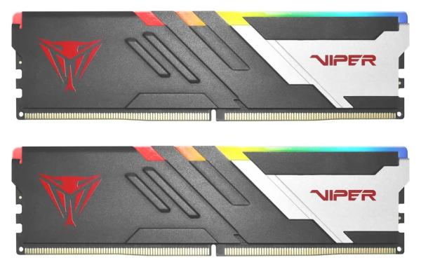 Patriot Viper Venom/ DDR5/ 32GB/ 6000MHz/ CL36/ 2x16GB/ RGB/ Black/ Silv