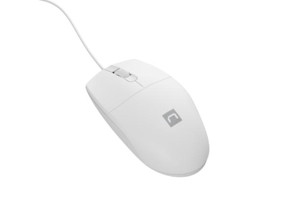 Natec optická myš RUFF 2/ 1 000 DPI/ Kancelárska/ Optická/ 1 000 DPI/ Drôtová USB/ Biela 
