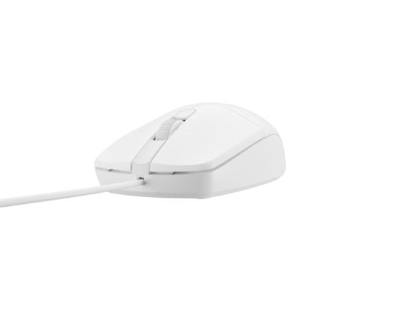 Natec optická myš RUFF 2/ 1 000 DPI/ Kancelárska/ Optická/ 1 000 DPI/ Drôtová USB/ Biela 