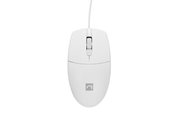Natec optická myš RUFF 2/ 1 000 DPI/ Kancelárska/ Optická/ 1 000 DPI/ Drôtová USB/ Biela