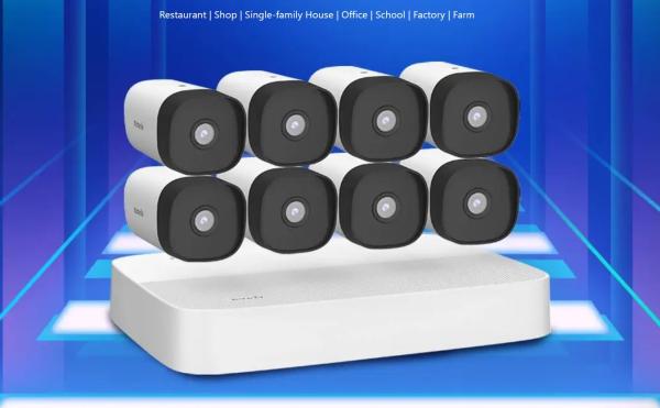 Tenda K8P-4TR - PoE kamerový set 4MPx, 8CH NVR + 8x IP kamera 4MPx IP67, zvuk, web. rozhraní, CZ app 