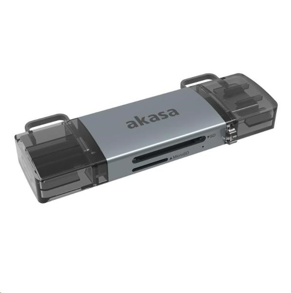AKASA - 2-In-1 USB 3.2 OTG Dual čítačka kariet