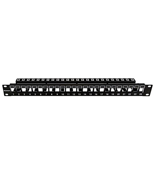 19"patchpanel AMPARO pre 24 keystone SFA/ SFB neosadený, 1U