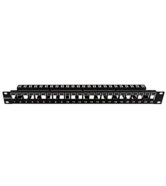 19"patchpanel AMPARO pro 24 keystone SFA/ SFB neosazený, 1U