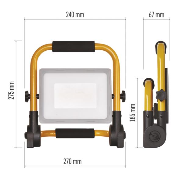 EMOS PŘENOSNÝ LED REFLEKTOR ILIO 51W, 4600LM, IP44 