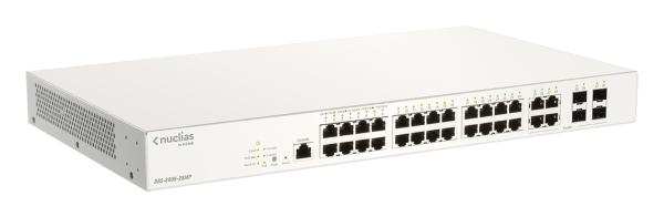 D-Link DBS-2000-28MP 28xGb PoE+ Nuclias Smart Managed Switch 4x1G Combo Ports, 370W (With 1 Year Lic) 