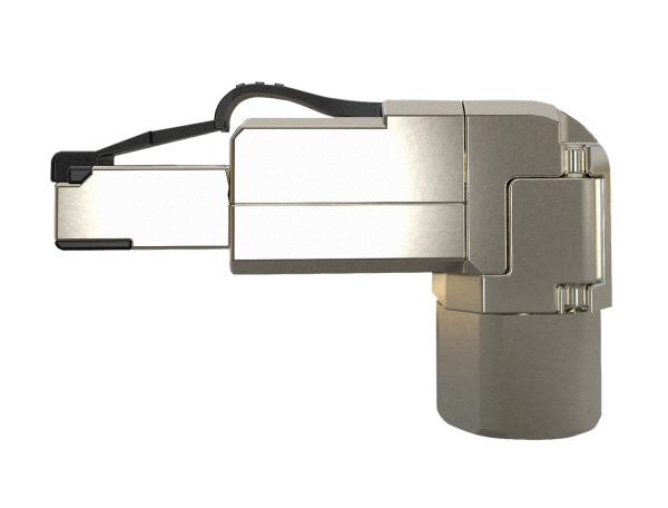 Konektor MPTL 90° RJ45 CAT5E STP samorezný SXRJ45-5E-STP-BK-SA-U 