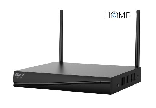 iGET HOME NVR N4C4 - CCTV bezdrôtový Wi-Fi set 2K+ rozlíšenie, 4CH NVR + 4x kamera so zvukom a IR 