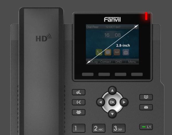 Fanvil X3SG SIP telefón, 2, 8" bar.disp., 4SIP, dual Gbit, PoE