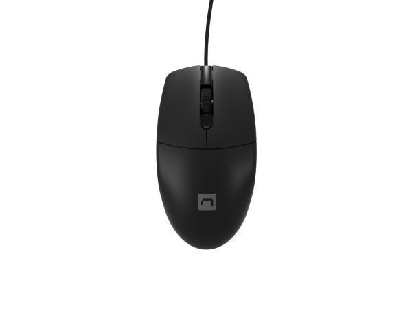 Natec optická myš RUFF Plus 1200 DPI/ Kancelárska/ Optická/ 1 200 DPI/ Drôtová USB/ Čierna