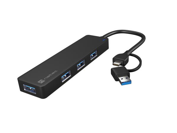 Rozbočovač Natec MAYFLY 4xUSB-A 3.0 HUB + USB-A adaptér