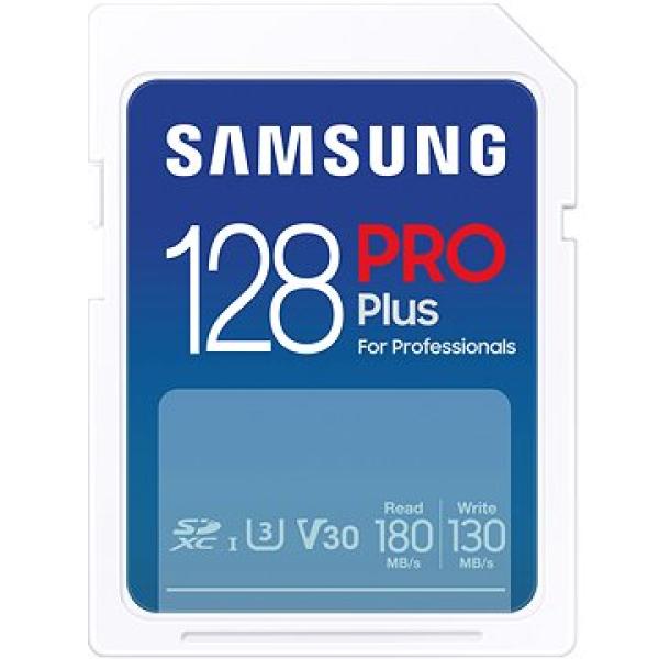 Samsung/ SDXC/ 128GB/ 180MBps/ USB 3.0/ USB-A/ Class 10/ + Adaptér/ Modrá