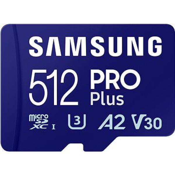 Samsung/ micro SDXC/ 512GB/ 180MBps/ Class 10/ + Adaptér/ Modrá
