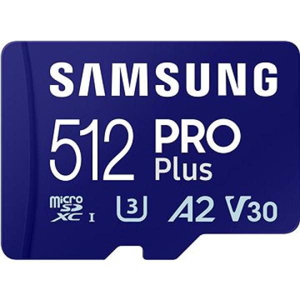 Samsung/ micro SDXC/ 512GB/ Class 10/ + Adaptér/ Modrá