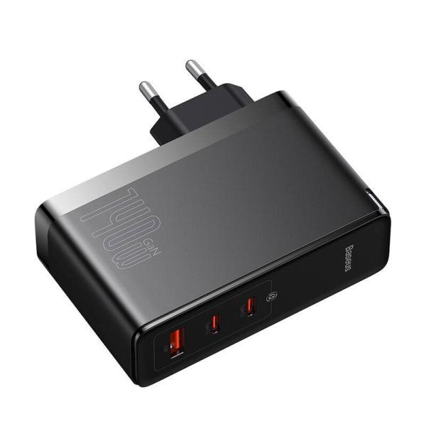 Baseus CCGP100201 GaN5 Pro Fast Nabíjačka USB + 2xUSB-C 140W Black 