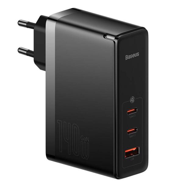 Baseus CCGP100201 GaN5 Pro Fast Nabíjačka USB + 2xUSB-C 140W Black