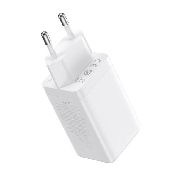 Baseus CCGP120202 GaN5 Pro Quick Nabíjačka USB + 2x USB-C 65W White 