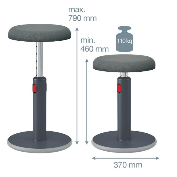 Leitz Ergo Cosy ergonomická balančná stolička, šedá