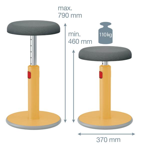 Leitz Ergo Cosy ergonomická balančná stolička, žltá