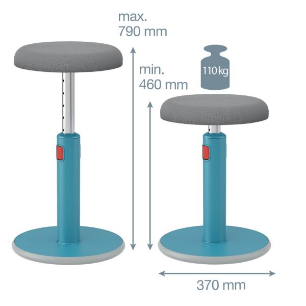 Leitz Ergo Cosy ergonomická balančná stolička, modrá