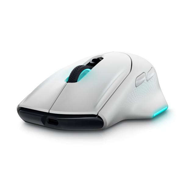 Dell Alienware 620M/ Herná/ Optická/ Pre pravákov/ 26 000 DPI/ Drôtová+bezdrôtová/ Biela 