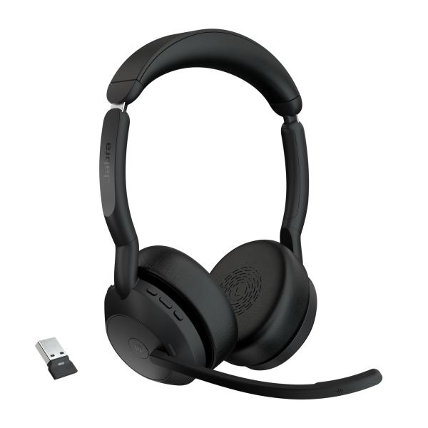 Jabra Evolve2 55/ Stereo/ ANC/ USB/ BT-USB/ Bezdrať/ MS/ Čierna