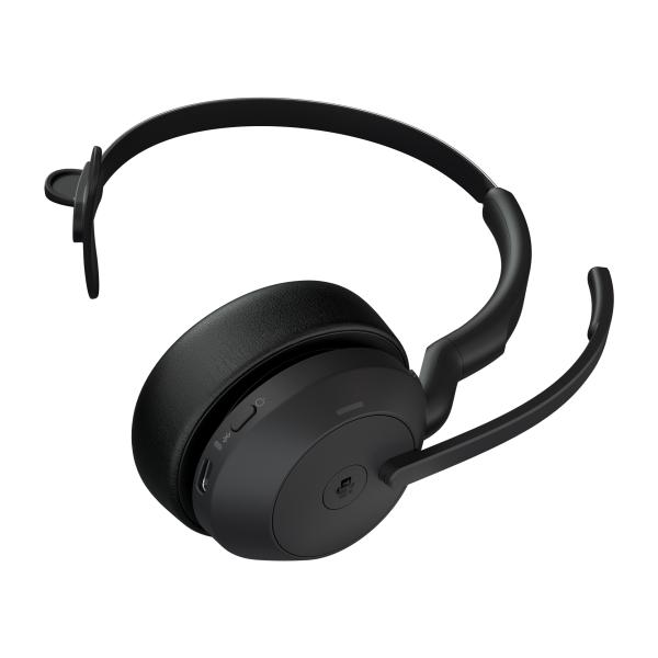 Jabra Evolve2 55/ Mono/ ANC/ USB/ BT-USB/ Bezdrať/ MS/ Stand/ Čierna 