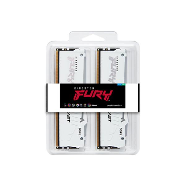 Kingston FURY Beast EXPO/ DDR5/ 64GB/ 6000MHz/ CL36/ 2x32GB/ RGB/ White 