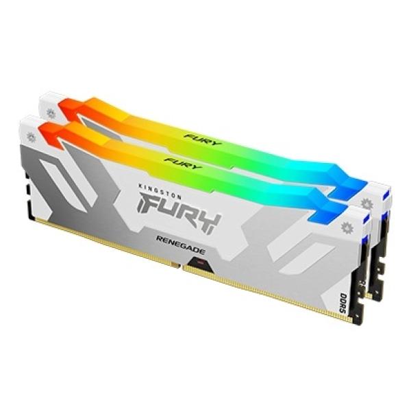 Kingston FURY Renegade/ DDR5/ 64GB/ 6000MHz/ CL32/ 2x32GB/ RGB/ White