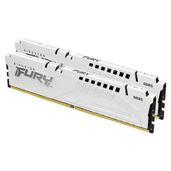 Kingston FURY Beast White/ DDR5/ 64GB/ 6000MHz/ CL40/ 2x32GB/ White