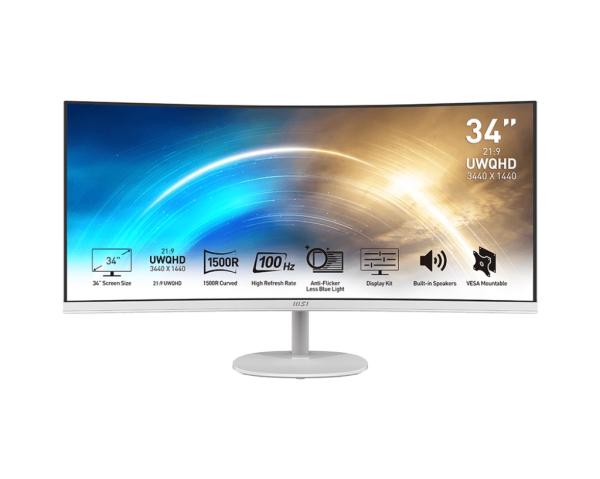 MSI/ PRO MP341CQW/ 34"/ VA/ 3440x1440/ 100Hz/ 1ms/ White/ 2R