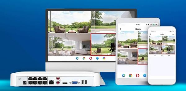 Tenda K8P-4CR - PoE kamerový set 4Mpx, 8CH NVR + 8x IP kamera 4Mpx IP67, zvuk, web. rozhranie, CZ app 