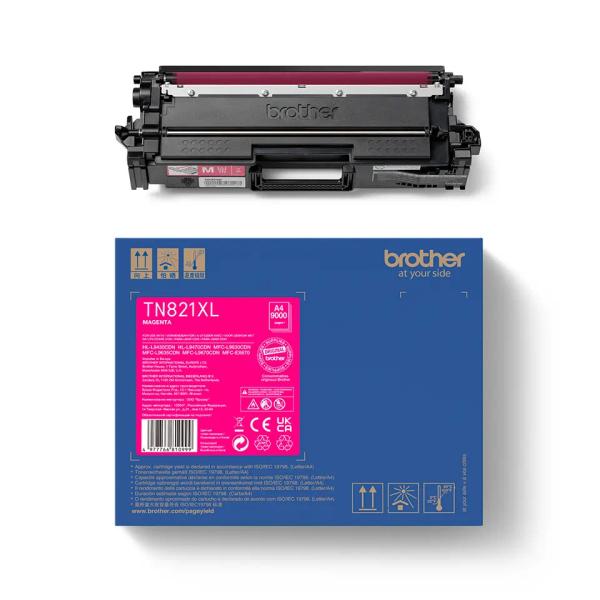Brother TN-821XLM, toner magenta, 9 000 str. 