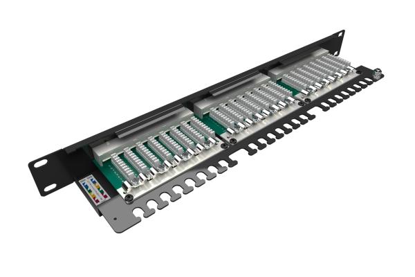 19" patch panel Solarix 24 x RJ45 CAT5E STP 1U SX24-5E-STP-BK-N 