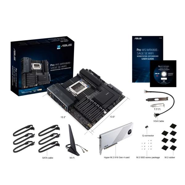 ASUS MB Sc sWRX8 PRO WS WRX80E-SAGE SE WIFI,  AMD WRX80,  8xDDR4,  WI-FI,  E-ATX 