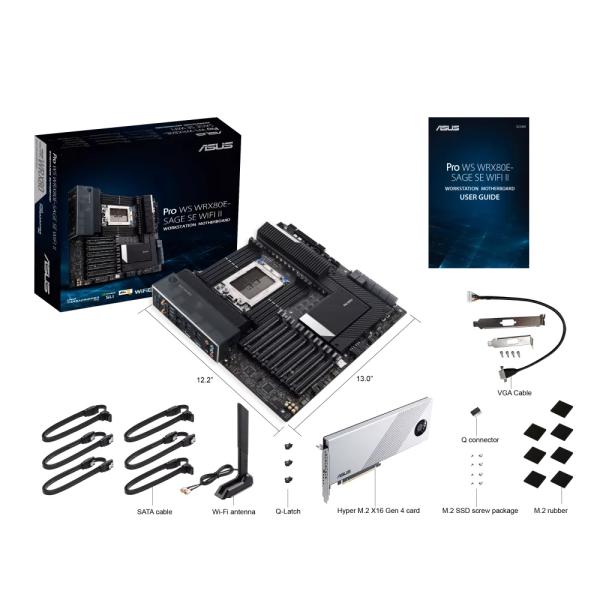 ASUS MB Sc sWRX8 PRO WS WRX80E-SAGE SE WIFI II, AMD WRX80, 8xDDR4, WI-FI, E-ATX 