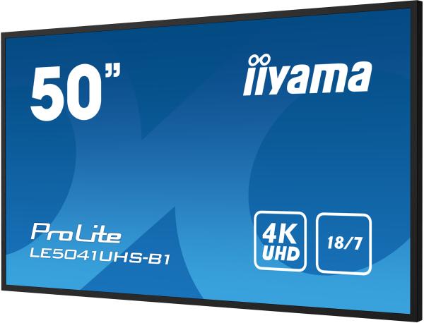 50" iiyama LE5041UHS-B1:VA, 4K UHD, 18 7, RJ45, HDMI 