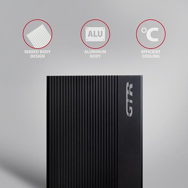 AXAGON EE35-GTR, USB-C 5Gbps - SATA 6G 3.5" RIBBED box, čierny 