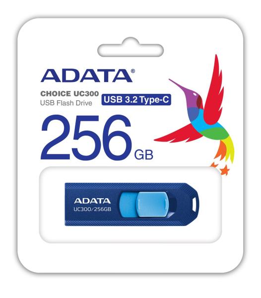 ADATA UC300/ 256GB/ USB 3.2/ USB-C/ Modrá 