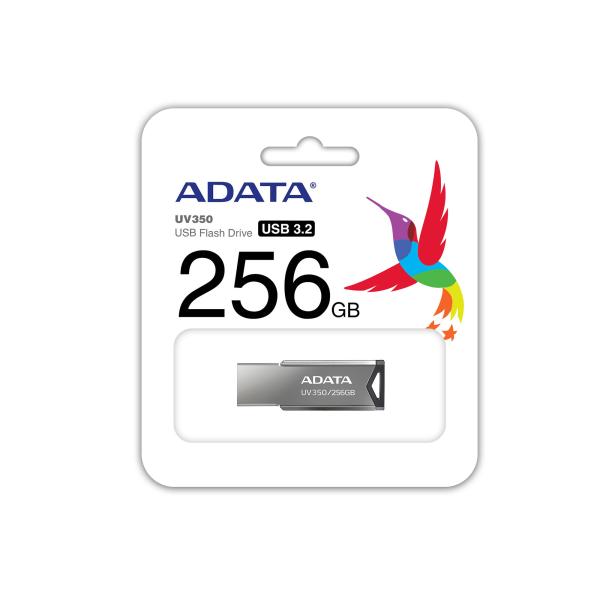 ADATA UV350/ 256GB/ USB 3.2/ USB-A/ Stříbrná 