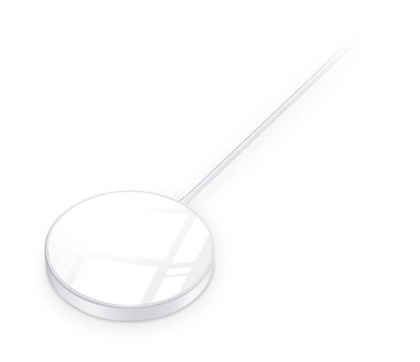 ALIGATOR bezdrôtová nabíjačka ALIGATOR Mag-Pad, určené pre MagSafe, 15W, biela 