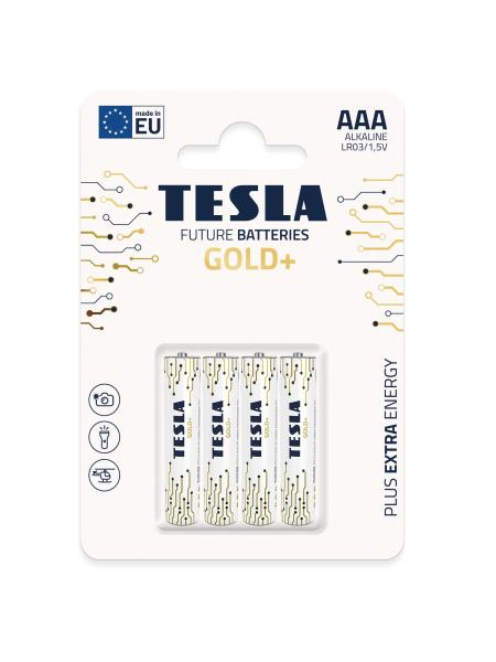 TESLA - batéria AAA GOLD+, 4ks, LR03