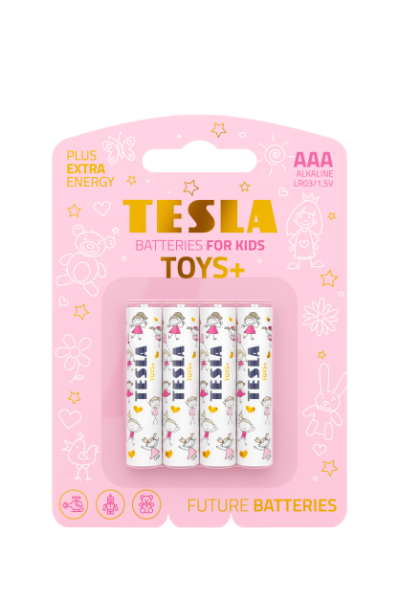 TESLA - batéria AAA TOYS GIRL, 4ks, LR03