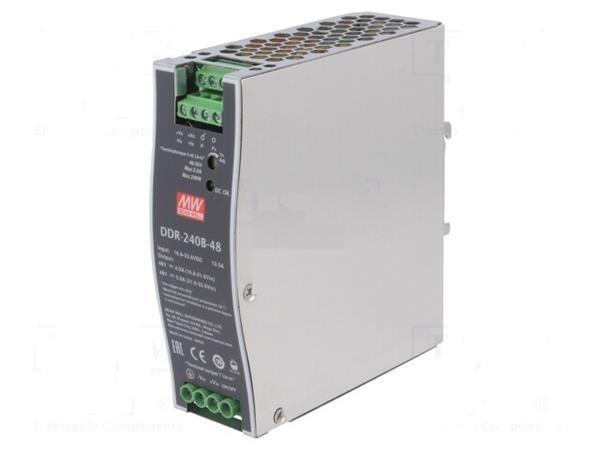 MEANWELL - DDR-240C-24 - Priemyselný menič napätia DC-DC 24V 10A na DIN