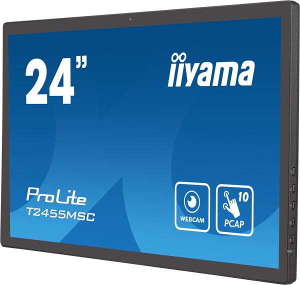 24" LCD iiyama T2455MSC-B1:IPS, FHD, P-CAP, HDMI 