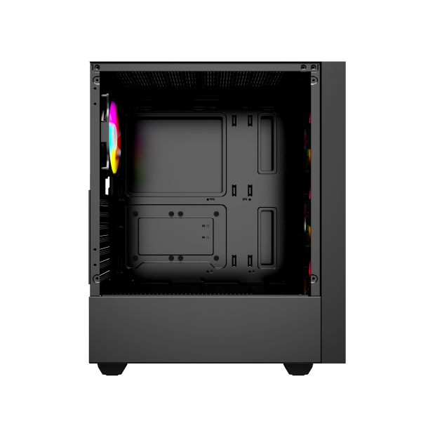 Gembird Fornax 4000 ARGB/ Midi Tower/ Transpar./ Čierna 