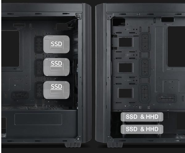 GEMBIRD COMPUTER FORNAX K500/ MIDI TOWER/ ČERNÁ 