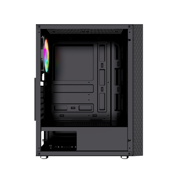 Gembird Computer Fornax 2500 ARGB/ Midi Tower/ Transpar./ Čierna 